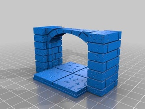 openforge 2x2 connecter doubledoor toy & game accessories devonjones dnd tiles dungeon openforge2 rpg tabletop terrain 3d print model - Mito3D