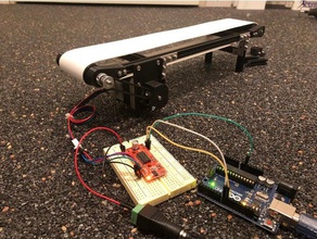 del motor de la cinta transportadora robótica arduino correa transportador easy driver junta gt2 nema nema17 17 paso a montaje 3d print model - Mito3D