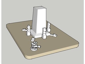 échelle épique nécron obélisque jeux 40k 6mm armageddon epic40k les miniatures objectifs dessus de table warhammer 3d print model - Mito3D