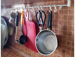 ganchos de cozinha e sala jantar gancho corrimão toalha do cabide 3d print model - Mito3D