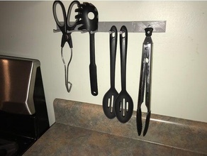 super hooks - modular kitchen closet hanging system organization hanger hook utensils organizer peg wall wallmount mounted 3d print model - Mito3D