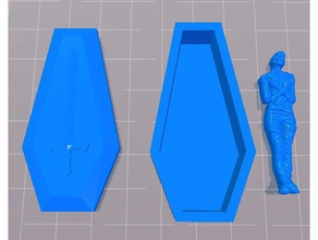 gloomhaven Sarg Abdeckung Mumie Spiele offenen - Sarkophag 3d print model - Mito3D