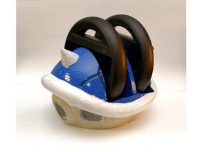 concha azul interruptor de la rueda titular juegos video el controlador mario kart nintendo volante dirección juego 3d print model - Mito3D