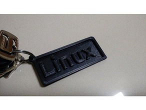 linux keychain signs & logos 3d print model - Mito3D