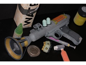 fallout new vegas pistolet à impulsion haut niveau de détail accessoires jeu les retombées des 3d print model - Mito3D