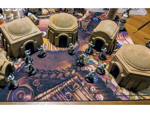 star wars legion terrain - tatooine dwellings toys & games miniature miniatures star-wars model wargame wargames wargaming 3D print model - Mito3D