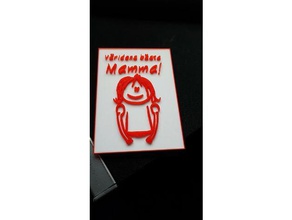 mondes plus grand maman suédoise platesign les signes et logos mère de la plaque signe 3d print model - Mito3D
