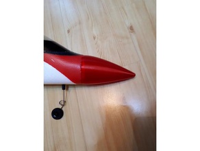 cono de nariz - hk bae hawk flecha roja 70mm fed 990mm jet La impresión en 3d rc avión pieza repuesto 3d print model - Mito3D
