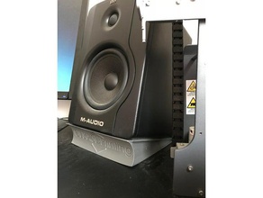 m-audio bx5 d2 speaker stand logo audio bx5d2 gadget maudio music 3d print model - Mito3D