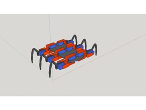 spider robot r c vehicles drone electronics enclosure hexapod 3d print model - Mito3D