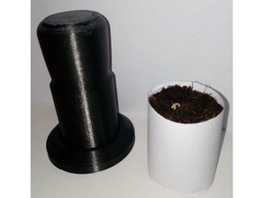 paper pot press outdoor & garden flowerpot flower plant planters planting 3d print model - Mito3D