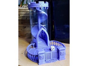 another dice tower castle stairs 3d print model - Mito3D