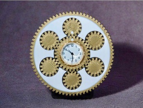pocket time machine household clock desk fidget spinner gear steampunk 3d print model - Mito3D