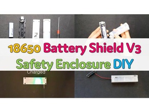 18650 battery + wemos shield v3 3d printing box diy arduino lithium 3d print model - Mito3D
