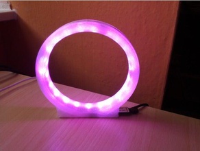 facile anello led lampada arredamento easy print la porta luce a striscia del di illuminazione 3d print model - Mito3D