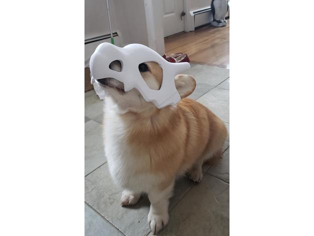 cubone dog mask costume pokemon 3D print model - Mito3D