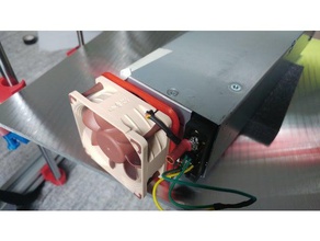 fan adapter - hp dps 600 3d printer accessories hevo hp600 hypercube evolution power suplly 3d print model - Mito3D