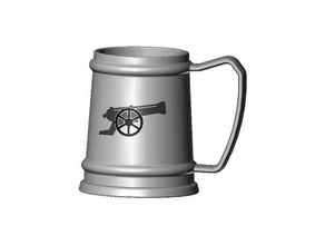 vintage cannon tankard household 3d print model - Mito3D