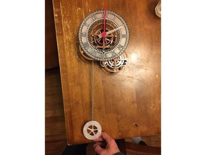 pendulum wall clock test v1 clocks gears 3d print model - Mito3D