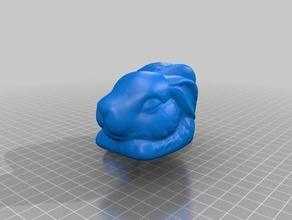 bunny sleep invert art 3d print model - Mito3D