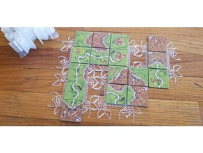 carcassonne grade mosaico brinquedo & acessórios para jogos jogo de tabuleiro organização 3d print model - Mito3D