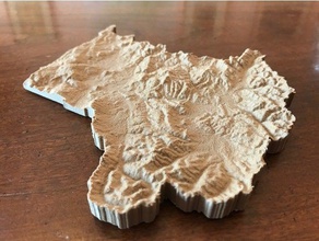 grand county co topo map sport & outdoors 3d print model - Mito3D