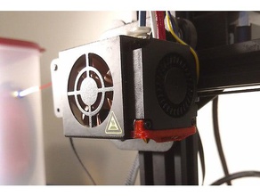 cr-10 oem fan nozzle klip izni ofset 3d yazıcı parçaları soğutma daha kısa 3d print model - Mito3D