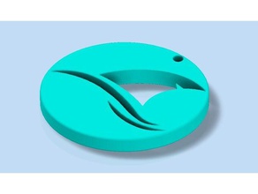 shark fin key-chain keychains 3d print model - Mito3D