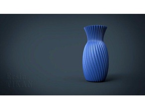 3d printable spiral vase decor 3d print model - Mito3D