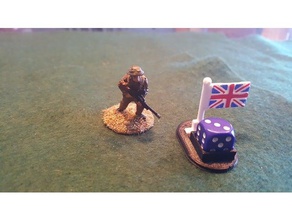 british union jack pin marker toy & game accessories 28mm bolt action wargaming 3d print model - Mito3D
