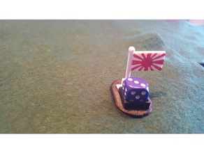imparatorluk Japon savaş bayrağı pin işaretleyici sahne cıvata eylem wargaming II 3d print model - Mito3D