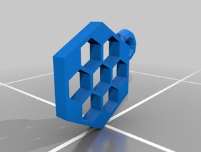 honeycomb-Anhänger Schmuck 3d print model - Mito3D