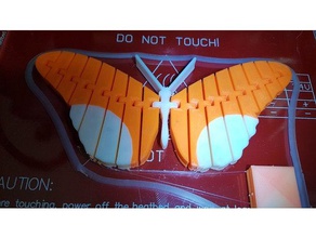 articulated butterfly remix - dual color animals extrusion extruder 3d print model - Mito3D