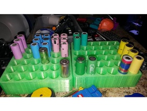 18650 organizer organization battery case 3d print model - Mito3D