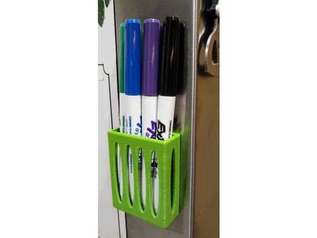 magnetic pen holder organization fridge pencil 3D print model - Mito3D