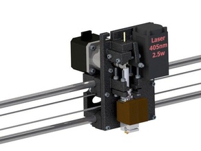 prusa i3 extruder + laser x-carridge 3d-Drucker-Extrudern 3d print model - Mito3D