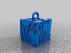 world box keychains 3d print model - Mito3D