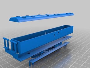 n scale south african blue train baggage car 3d printing model trains n-scale 3d print model - Mito3D