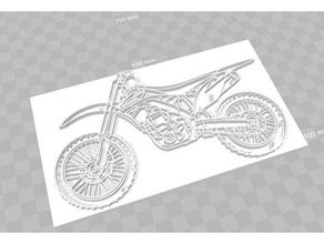 3d de la motocicleta imagen kawasaki art Imagen en bicicleta cadena cruz llavero motocross motocycle moto el pozo 3d print model - Mito3D