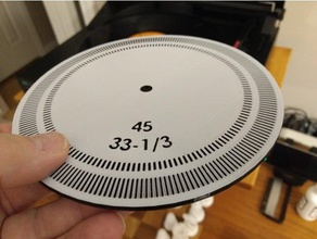 stroboskopscheibe Plattenspieler Geschwindigkeit überprüfen - Elektronik disc disk strobe turntable 3d print model - Mito3D