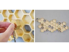 peigne de miel détenteur la clé ver2 porte-clés 3d print model - Mito3D