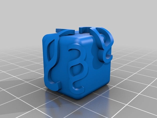 kenarları bükülmüş - paragraf küp heykeller 3D print model - Mito3D