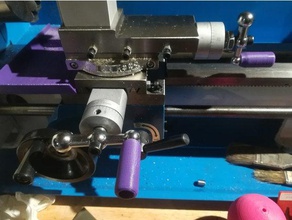 mini torno manejar girando las manijas máquina herramientas 3d print model - Mito3D