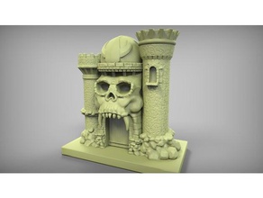o castelo de grayskull edifícios e estruturas dos desenhos animados he-man mestres motu a série universo 3d print model - Mito3D