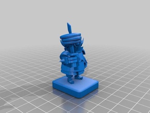 mini pekk 3d baskı clashroyale cr pekka pancake heykel savaşçı 3d print model - Mito3D
