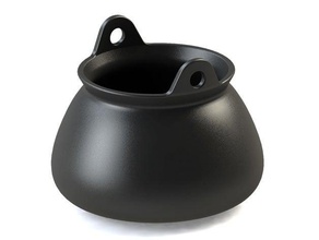 medieval cauldron model furniture boiling pan pot cast-iron cooking 3d print model - Mito3D