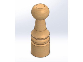 xadrez peão peça de 3d print model - Mito3D