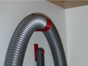vacuum cleaner hose 40mm wall closet mount organization 3d print model - Mito3D