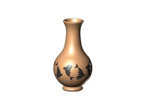 dolphin vase household 3d print model - Mito3D