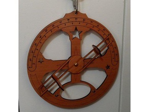 mariner ' s astrolabe Physik & Astronomie Astrolabium celestial navigation glowforge Trigonometrie 3d print model - Mito3D